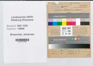 Entnazifizierung Johannes Broemmel, geb. 26.05.1913 (Landwirt)
