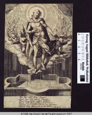 Darstellung Jesu mit Engeln.