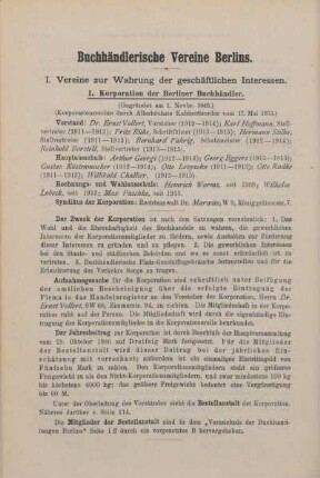 Buchhändlerische Vereine Berlins