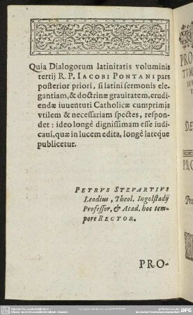 Quia Dialogorum latinitatis ...