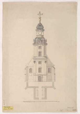 Leipzig, Johanniskirche, Entwurf zum Turm