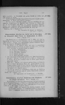 No. 124. Bekanntmachung, betreffend Abänderung bezw. Ergänzung des altonaer Hafentarifs.
