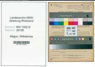 Entnazifizierung Wilhelmine Magon, geb. 01.01.1912 (Haendlerin)