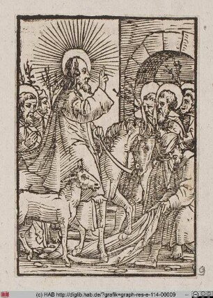 Jesu Einzug in Jerusalem.