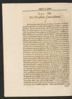 Cap. III. De Devisione Contractuum.