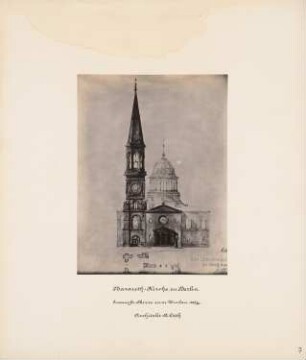 Nazarethkirche (1835), Berlin-Wedding Projekt I (Umbau): Ansicht und Teilgrundriss