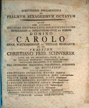 Disp. philol. in Psalmum LXVIII.