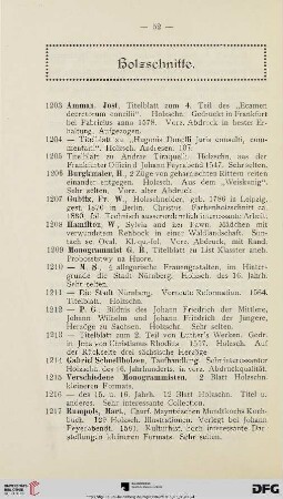 Holzschnitte (Nr. 1203-1333)