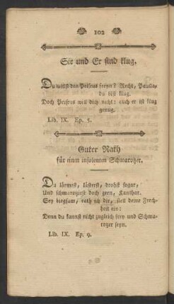 Guter Rath für einen insolenten Schmarotzer