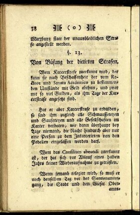 §. 13. Von Büsung der dictirten Strafen.