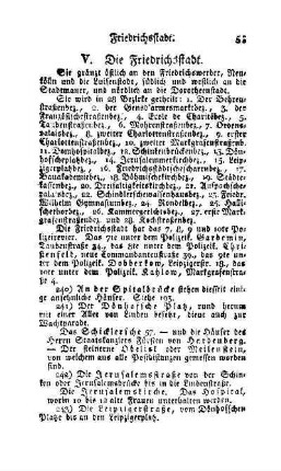 V. Die Friedrichsstadt