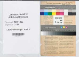 Entnazifizierung Rudolf Laufenschlaeger, geb. 27.12.1905 (Baumeister)