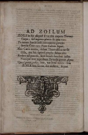 Ad Zoilum