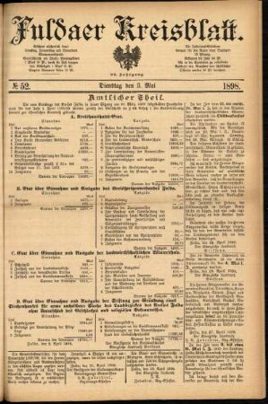 Ausgabe vom Dienstag, den 03. Mai 1898.