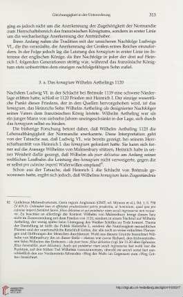 3.a. Das homagium Wilhelm Aethelings 1120