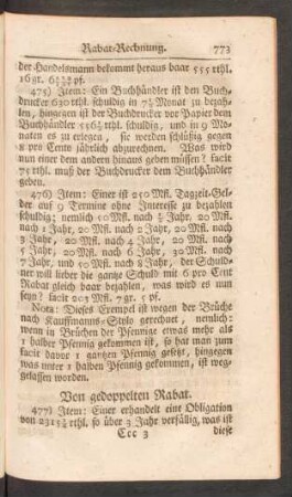 Von gedoppelten Rabat