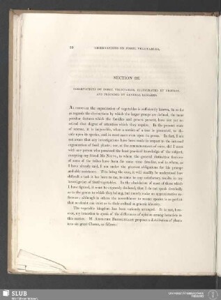 Section III. Observations on fossil vegetables, illustrated by figures, and preceded by general remarks