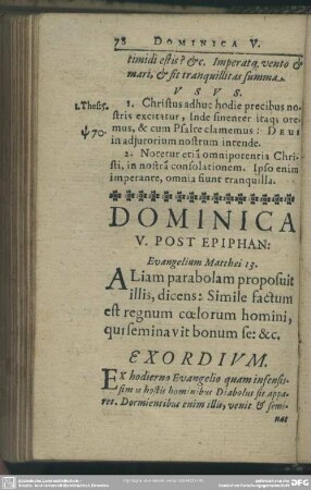 Dominica V. Post Epiphan: