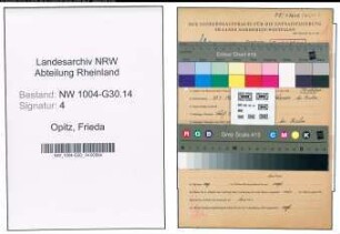 Entnazifizierung Frieda Opitz , geb. 30.03.1922 ()
