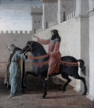 Mardochai wird von Haman durch die Stadt geleitet