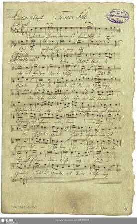 [Solo and coro:] Tenore Solo