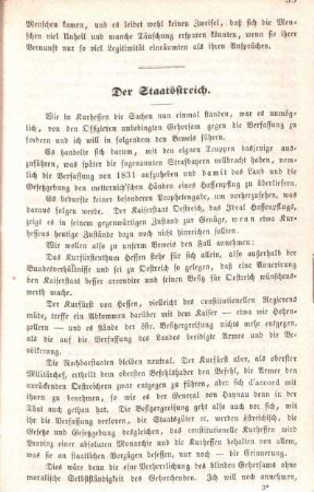 Der Staatsstreich.