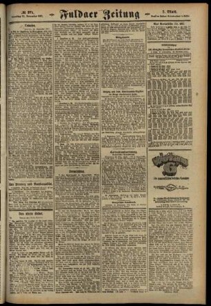 Zweite Ausgabe vom Samstag, den 24. November 1917.