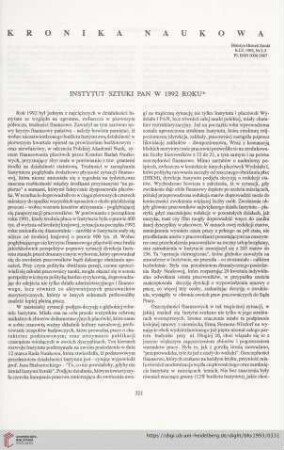55: Instytut Sztuki PAN w 1992 roku