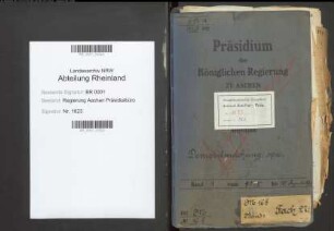 Demobilmachung. Specialia. Bd. 1