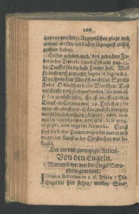Der ein und zwantzigste Articul - Der dreissigste Articul.