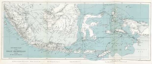 Southern part of the Malay Archipelago showing Mr. Wallace's routes