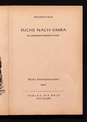 Suche nach Simba : eine abenteuerliche Geschichte für Kinder
