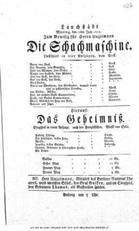 Das Geheimniß