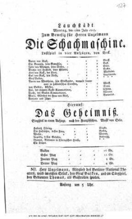 Das Geheimniß