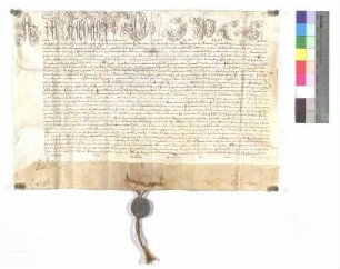 Bulle über die Aufschwörung des Ellwanger Kapitularen Ignaz Desiderius von Peutingen.