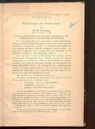 Mittheilungen zur Färbetechnik