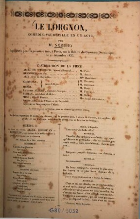 Le lorgnon : comédie-vaudeville en un acte