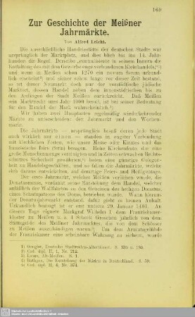 Zur Geschichte der Meißner Jahrmärkte