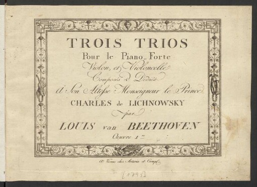 Trois Trios Pour le Piano-Forte Violon, et Violoncelle : Oeuvre 1re