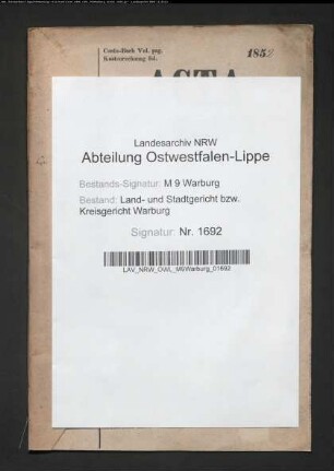 Erblasser: Redemann, Elisabeth, geb. Winkel:
