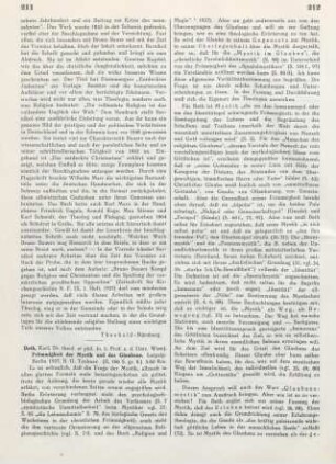 211-213 [Rezension] Beth, Karl, Frömmigkeit der Mystik und des Glaubens
