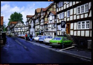 Rotenburg: Straße mit schönen Fachwerkhäusern