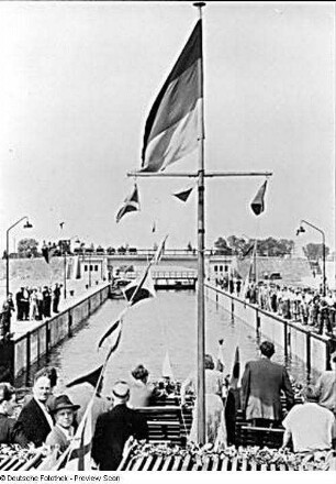 Havelkanal. Bau des Havelkanals 1951/1952. Festliche Eröffnung des Kanals