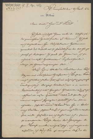 Brief an Friedrich Wilhelm Jähns : 09.11.1864