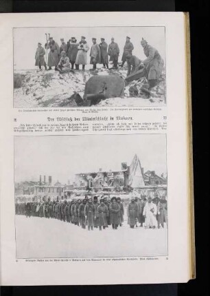 Gefangene Russen aus der Winterschlacht in Masuren auf dem Transport in einer ostpreußischen Grenzstadt.