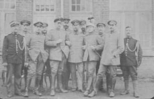Erster Weltkrieg - "Kriegserinnerungen an Nordfrankreich und die Vogesen". "Geburtstagsfeier in Wingles (Dép. Pas-de-Calais) 10.02 1915"