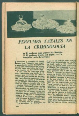 Perfumes fatales en la criminología