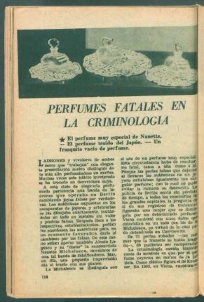 Perfumes fatales en la criminología