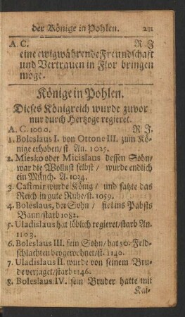 Könige in Pohlen.