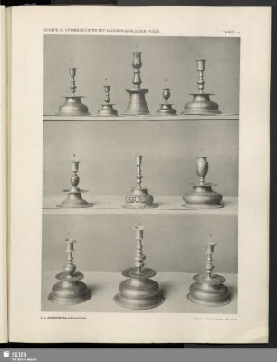 Standleuchter mit glockenähnlichem Fusze